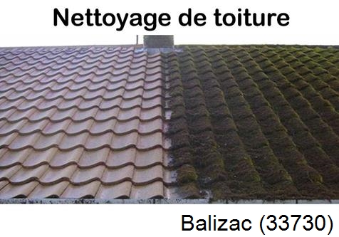 Travaux démoussage toiture Balizac-33730