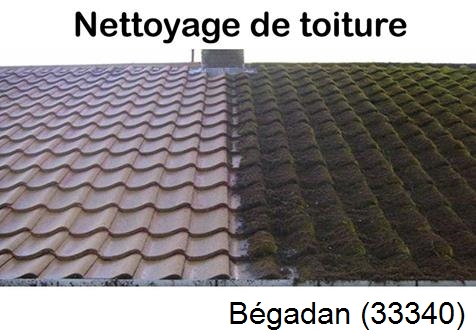 Travaux démoussage toiture Bégadan-33340