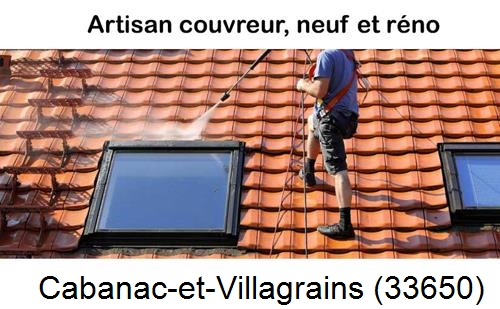 Anti-mousse sur toiture Cabanac-et-Villagrains-33650