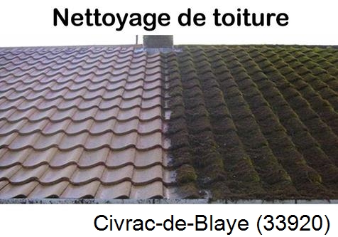 Travaux démoussage toiture Civrac-de-Blaye-33920