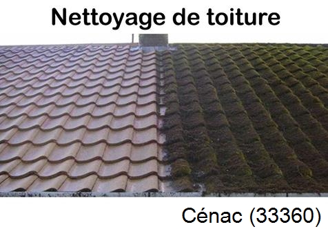 Travaux démoussage toiture Cénac-33360