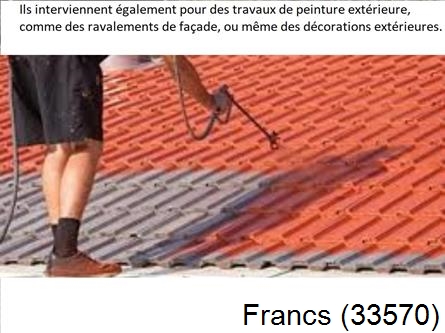 Rénovation peintre exterieur Francs-33570