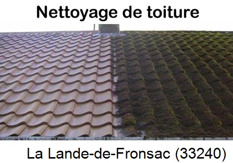 Travaux démoussage toiture La Lande-de-Fronsac-33240