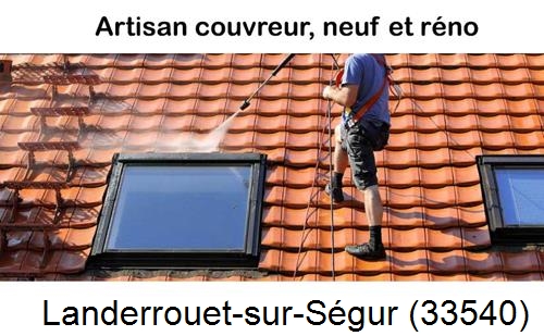 Anti-mousse sur toiture Landerrouet-sur-Ségur-33540