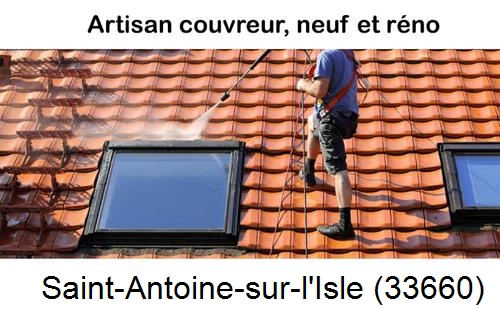 Anti-mousse sur toiture Saint-Antoine-sur-l'Isle-33660