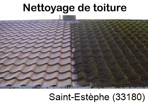 Travaux démoussage toiture Saint-Estèphe-33180