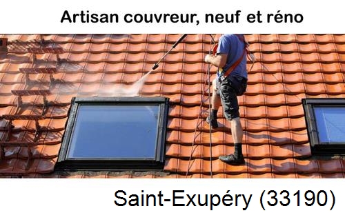 Anti-mousse sur toiture Saint-Exupéry-33190