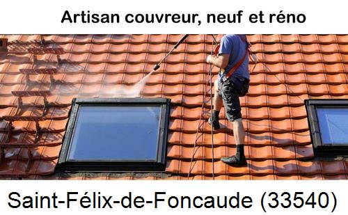 Anti-mousse sur toiture Saint-Félix-de-Foncaude-33540