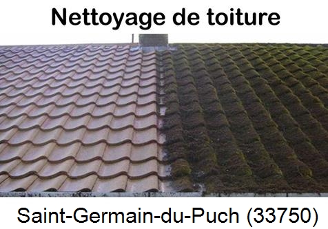 Travaux démoussage toiture Saint-Germain-du-Puch-33750