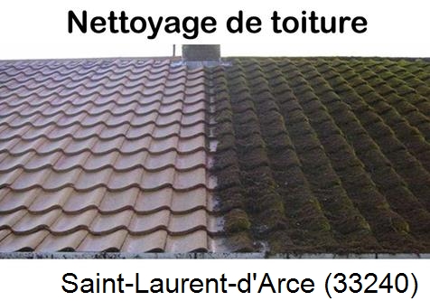Travaux démoussage toiture Saint-Laurent-d'Arce-33240