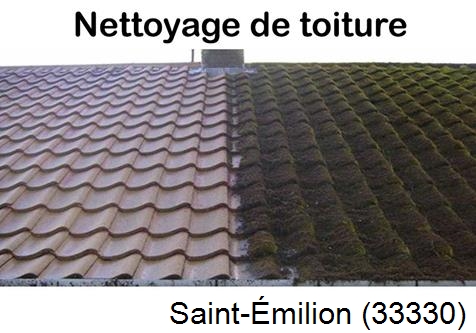 Travaux démoussage toiture Saint-Émilion-33330